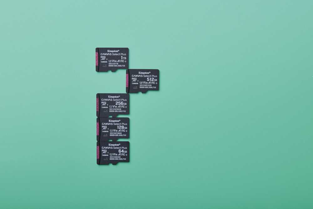 Atminties kortelė KINGSTON 1 TB mikrofoninė SDXC atmintinė „Canvas Select Plus“