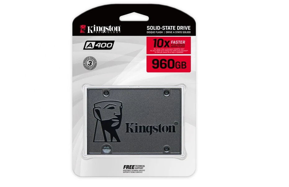 Kietasis diskas SSD KINGSTON A400/960GB/SATA 3.0/TLC/SA400S37/960G