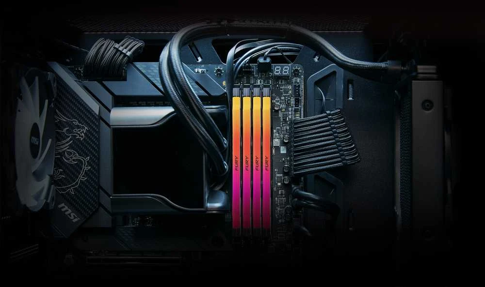 RAM Kingston KF560C32RSAK2-96 96GB 6000MT/s DDR5 CL32 DIMM (2 komplektas) FURY Renegade RGB XMP | Kingstonas