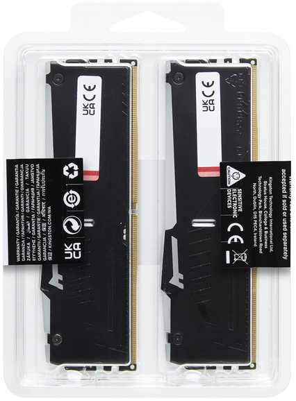 RAM „Kingston KF552C40BBAK4-128“ 128 GB 5200 MT/s DDR5 CL40 DIMM (4 vnt. rinkinys) „FURY Beast RGB XMP“ | „Kingston“