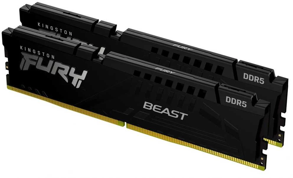KINGSTON 32GB 5600MHz DDR5 CL40 DIMM 2 vnt. rinkinys FURY Beast Juodas