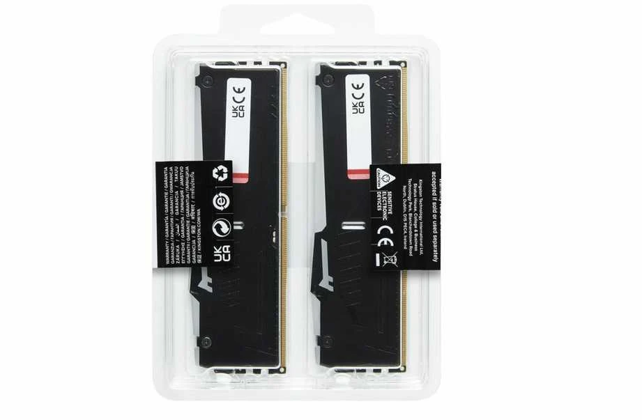 RAM Kingstonas | Fury Beast RGB | 32 komplektas (16GBx2) GB | DDR5 | 4800 MHz | PC/serveris | Registracijos Nr. | ECC Nr
