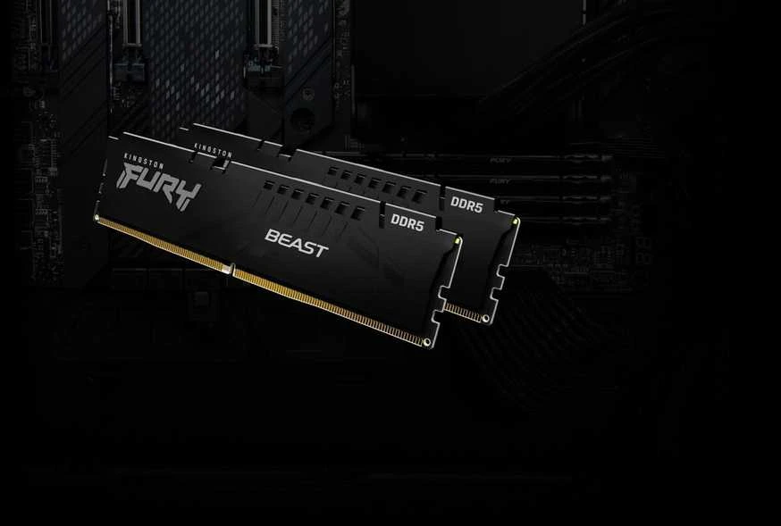 KINGSTON 32GB 5600MHz DDR5 CL40 DIMM 2 vnt. rinkinys FURY Beast Juodas