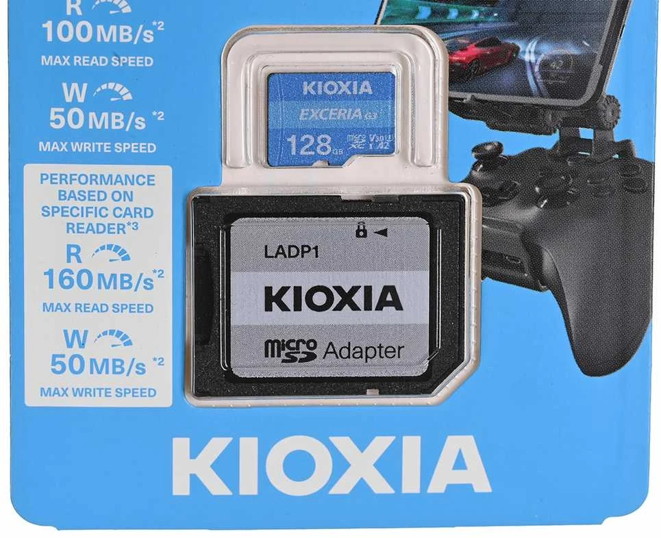 „Kioxia EXCERIA G3“ 128 GB „Micro SDXC UHS-I“ 10 klasės atmintis