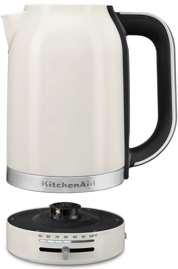 KitchenAid 5KEK1701EPL electric virdulys 1.7 L 2400 W Juodas, Nerūdijantis plienas, Baltas