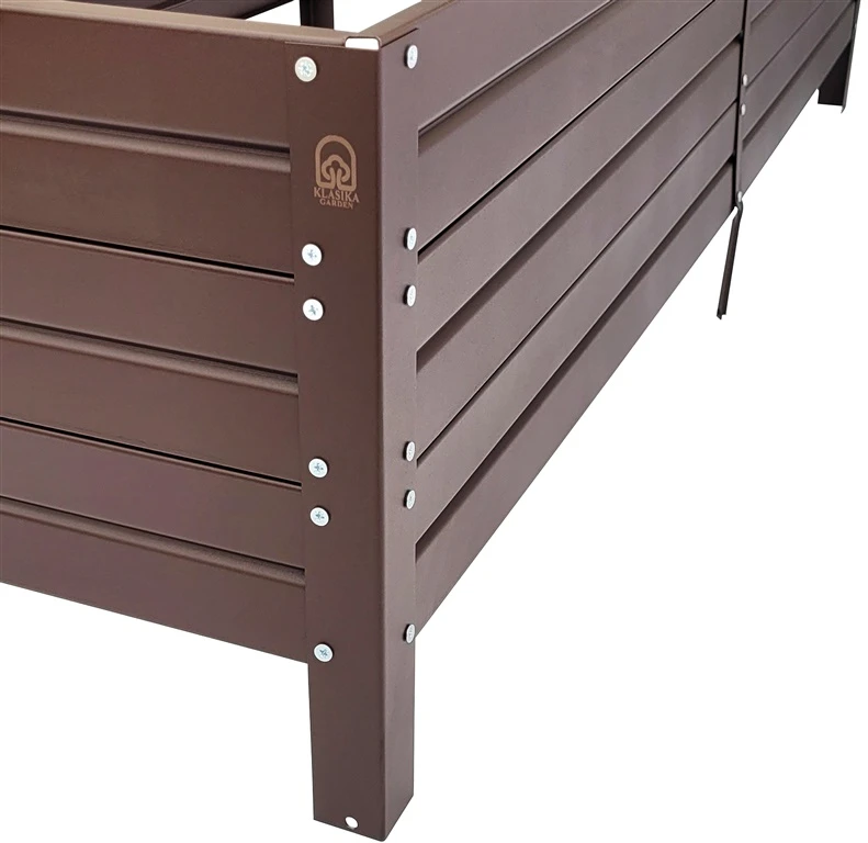 Meistro Kodas Pakelta lysvė KLASIKA GARDEN, RAL8016 (ruda), 150x75x30 cm (Pažeista pakuotė)