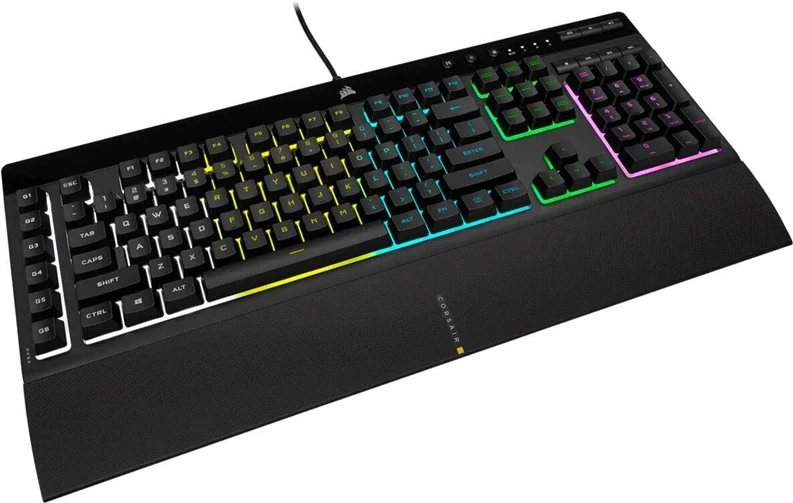 Klaviatūra Corsair K55 RGB PRO EN. juodas