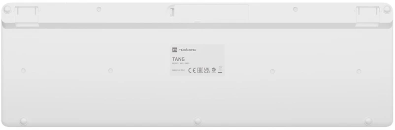 Natec Tang US Belaidė klaviatūra BT + 2.4 GHz quiet Slim baltas