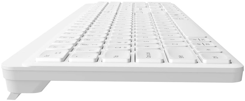 Natec Tang US Belaidė klaviatūra BT + 2.4 GHz quiet Slim baltas