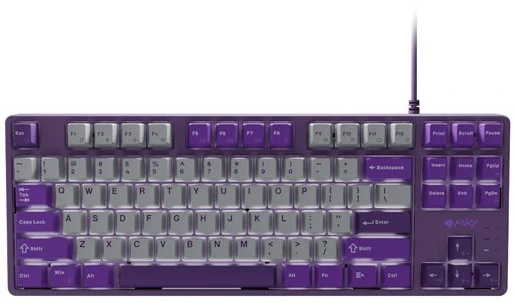 FURY Kanabo K2 Klaviatūra žaidimams US baltas backlight mechaninė pilkas-violetinė