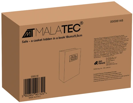 Sejf/ Malatec Seifas - knygelėje paslėpta dėžutė 18cmx11,5cm