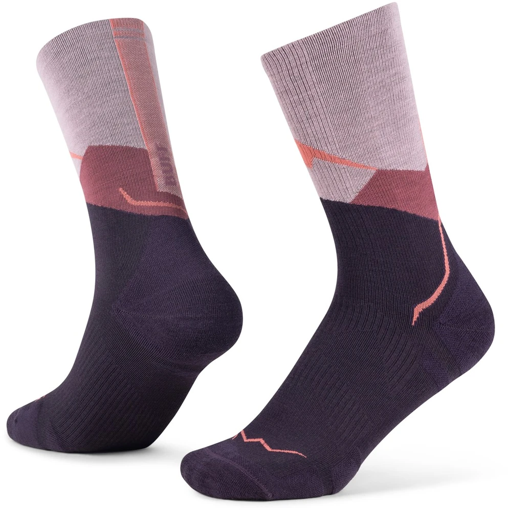 BUFF Merino Lightweight Crew Sock LWC1 Socks, Rožinė L