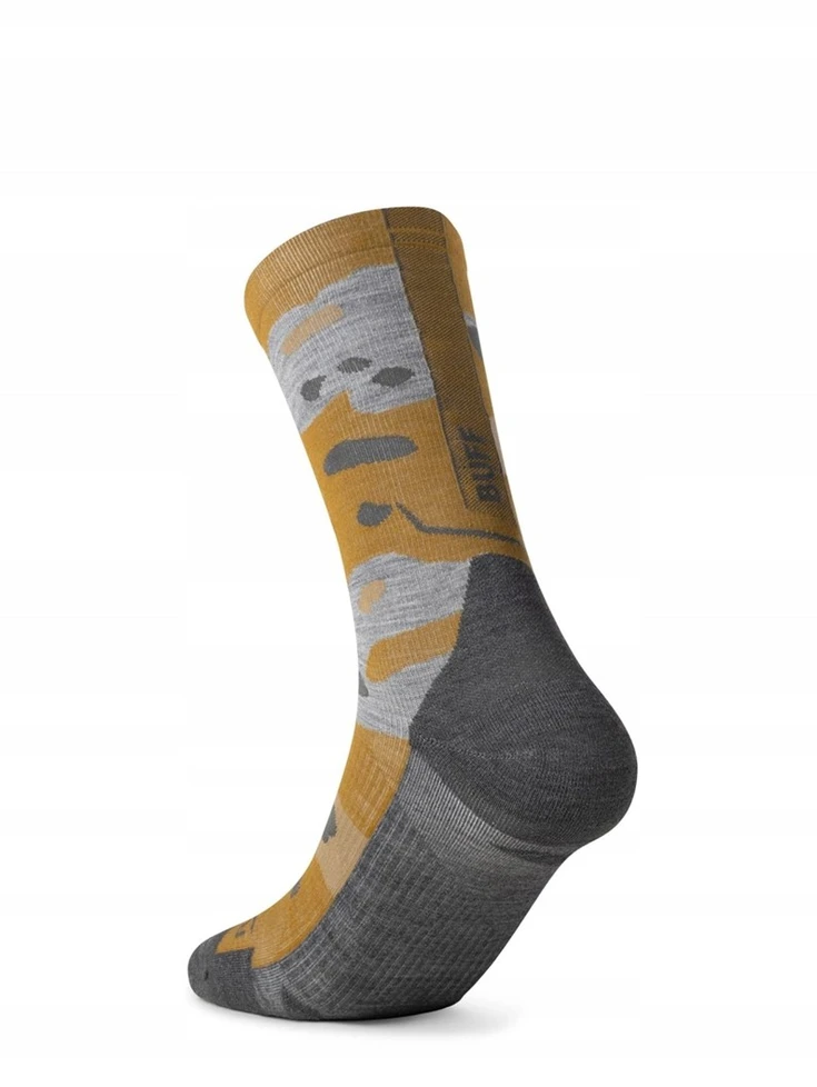 BUFF Merino Lightweight Crew Sock LWC2 Umber Socks, Geltona L