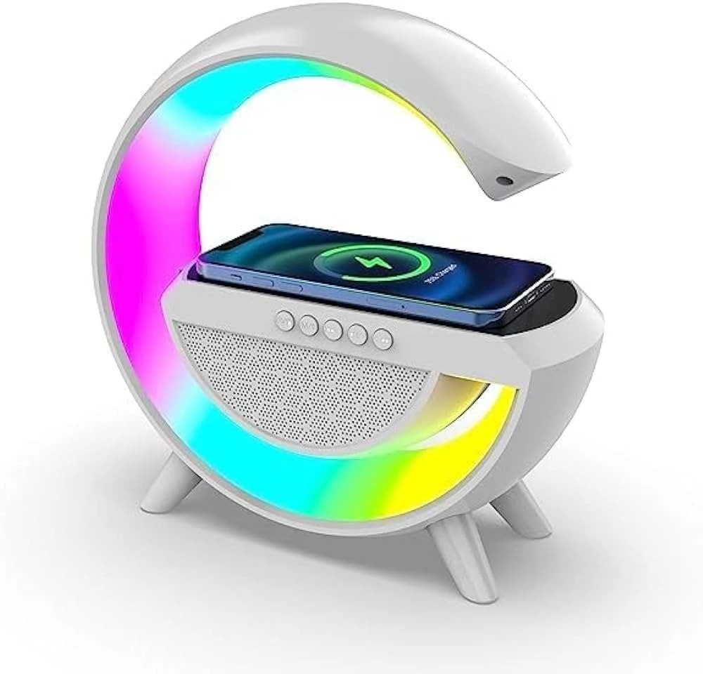 3in1 5W Garso kolonėlė su RGB apšvietimu ir belaidžiu įkrovimu
