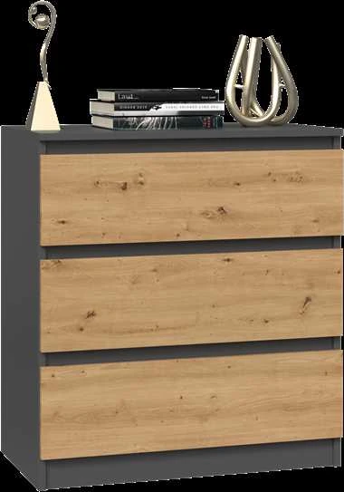 Top E Shop Komoda - Topeshop M3 Antracitas/Amatininkas