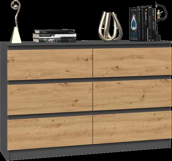 Top E Shop Baldų Komoda - Topeshop M6 120 Antracito Spalvos