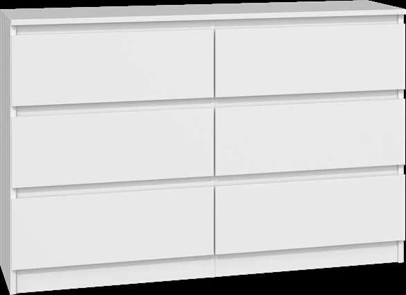 Top E Shop Komoda - Topeshop M6 120 BIEL Balta 2x3