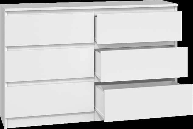 Top E Shop Komoda - Topeshop M6 120 BIEL Balta 2x3