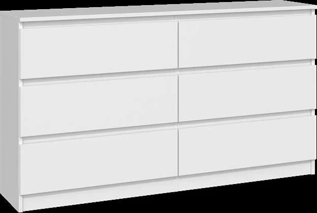 Top E Shop Baldų Komoda - Topeshop M6 140 Biel 2x3, Balta