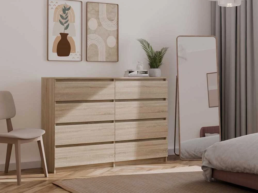 Top E Shop Komoda - Topeshop M8 140 Sonoma, Balta