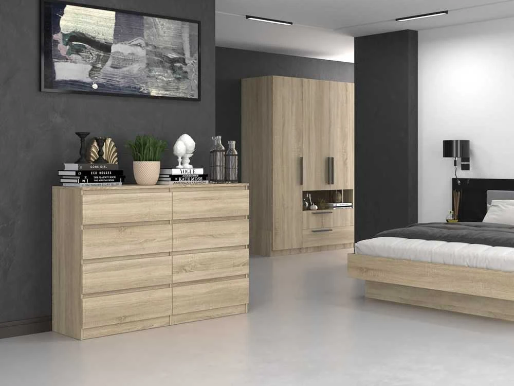 Top E Shop Komoda - Topeshop M8 140 Sonoma, Balta