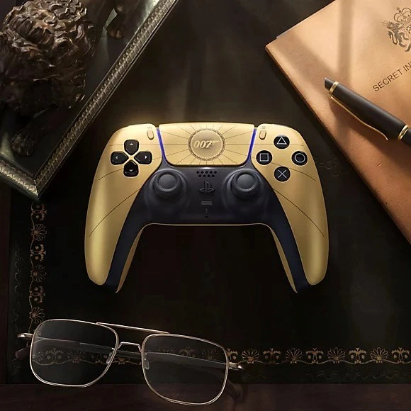 „Sony PlayStation 5 DualSense“ belaidis valdiklis, riboto leidimo – „007 First Light™ Gold“