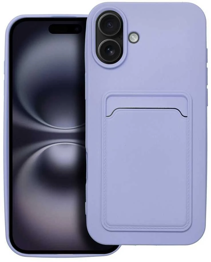 OEM dėklas iPhone 16 PLUS kortelių dėklas violetinė