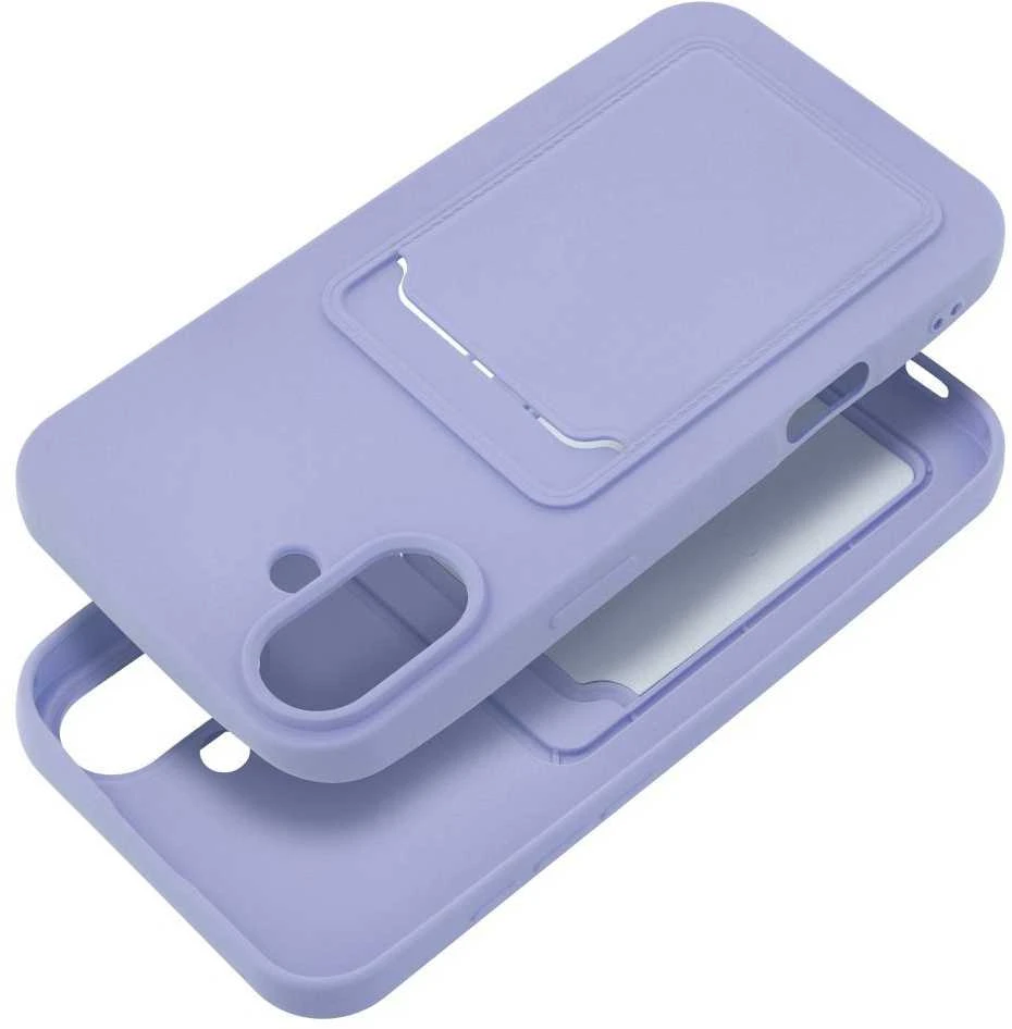 OEM dėklas iPhone 16 PLUS kortelių dėklas violetinė