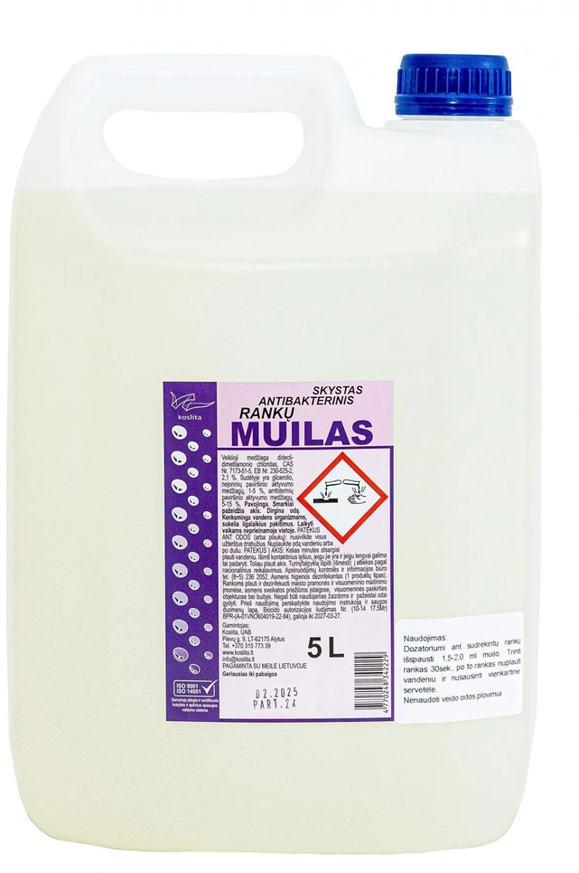 Koslita Skystas antibakterinis rankų muilas, 5l