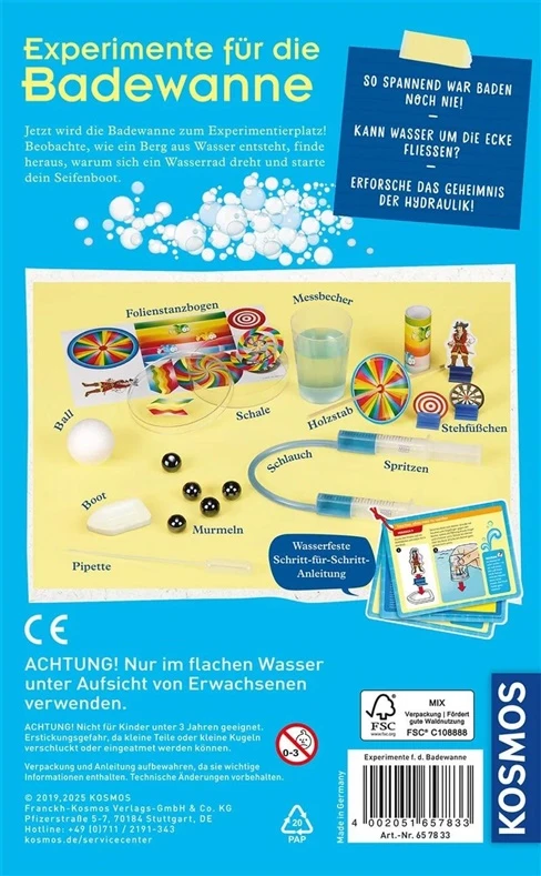 KOSMOS EDUCATIONAL TOY EXPERIMENTS FOR BATHTUB