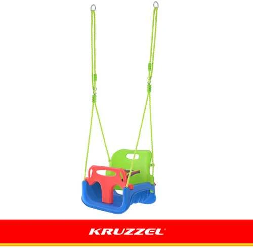 Kruzzel 3-in-1 žalias and mėlynas children's swing