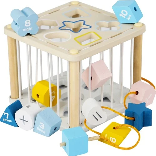 Kruzzel Sorter - wooden sensory cube 22885
