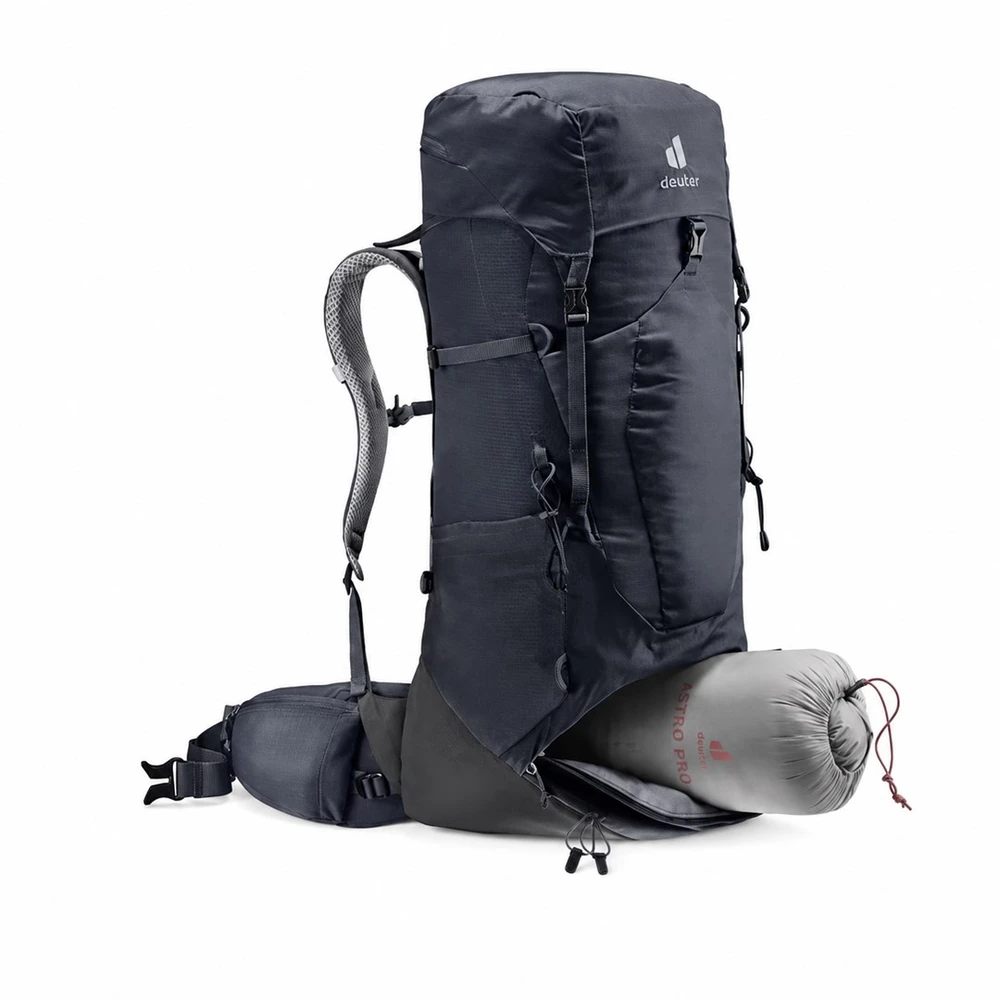 Deuter Aircontact Lite 40 + 10 Backpack juodas pilkas