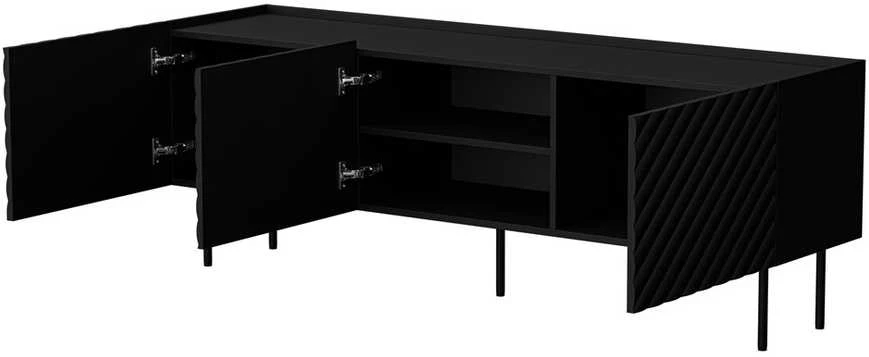 Cama Meble Cama LUCCA 3D TV cabinet 165x40x59 juodas