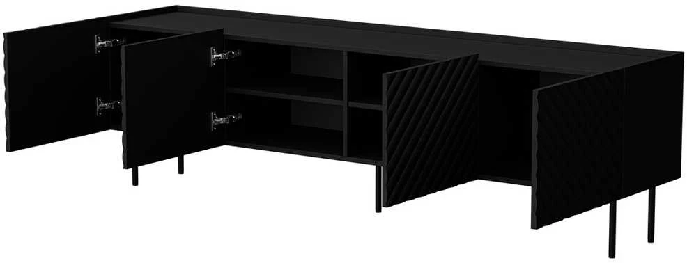 Cama Meble Cama LUCCA 4D TV cabinet 200x40x59 juodas