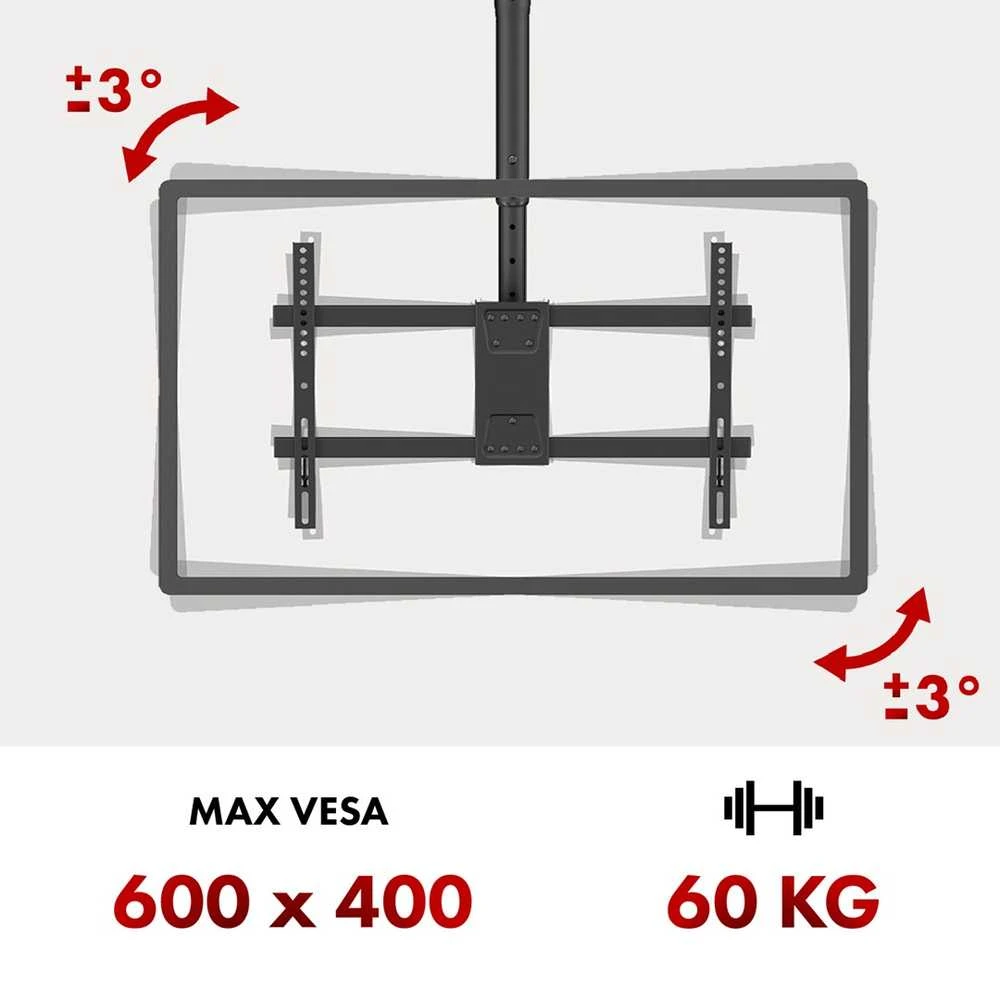 Maclean Laikiklis sufitowy dla TV max 60kg, MC-112Bvesa 600x400