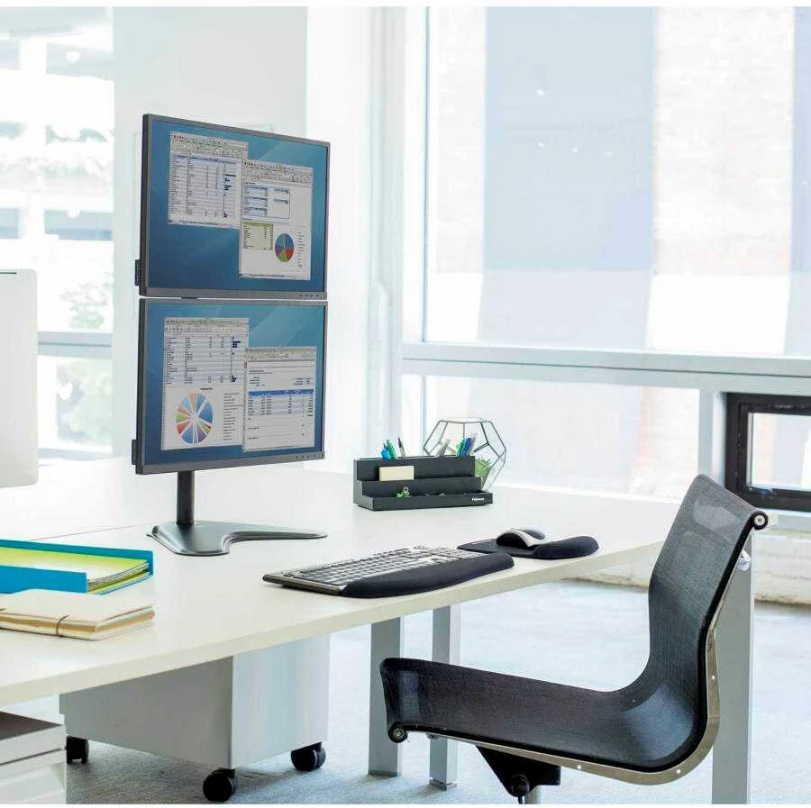 Laikiklis Fellowes Ergonomics laisvai stovinti rankena 2 monitoriams - Seasa vertikali - buvusi Professional Series™