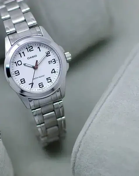 Laikrodis Casio Collection Vintage CASIO COLLECTION LADY DATE - Baltas LTP-1215A-7B2DF