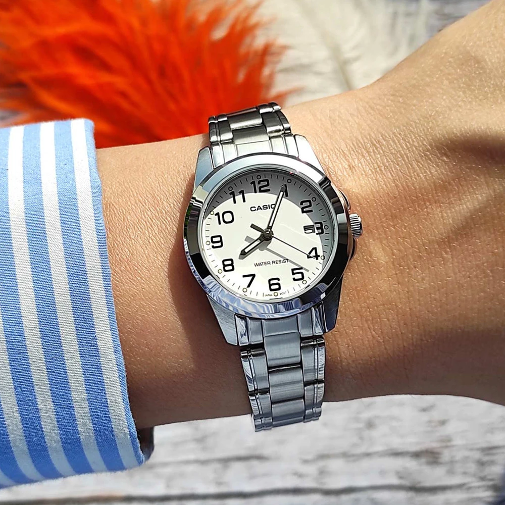 Laikrodis Casio Collection Vintage CASIO COLLECTION LADY DATE - Baltas LTP-1215A-7B2DF