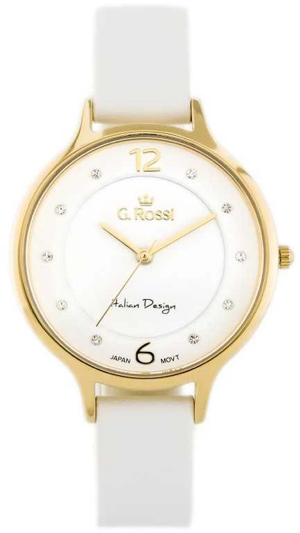 Laikrodis WOMEN'S WATCH G. ROSSI - 10411A-3C2 ON PASK (zg714b) + BOX