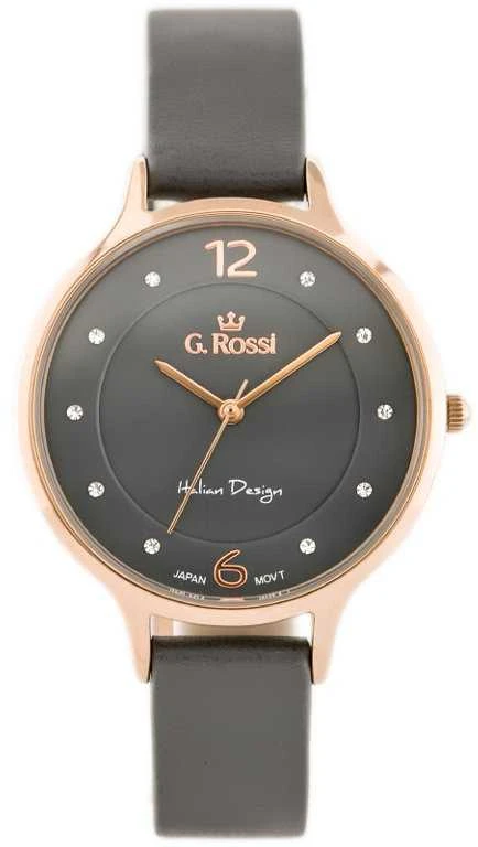 Laikrodis WOMEN'S WATCH G. ROSSI - 10411A-1B3 ON PASK (zg714d) + BOX