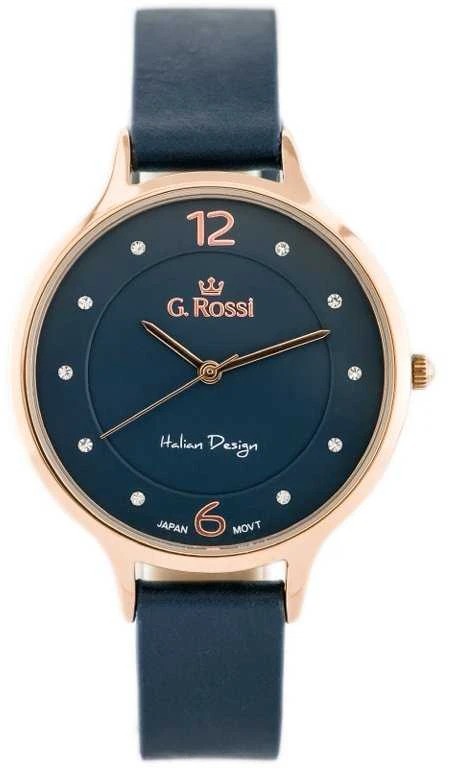 Laikrodis WOMEN'S WATCH G. ROSSI - 10411A-6F3 ON PASK (zg714g) + BOX