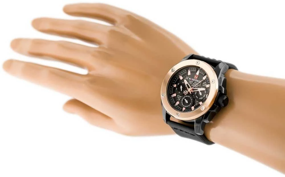 Laikrodis NAVIFORCE MEN'S WATCH - NF9116 (zn057b) - juodas/rosegold