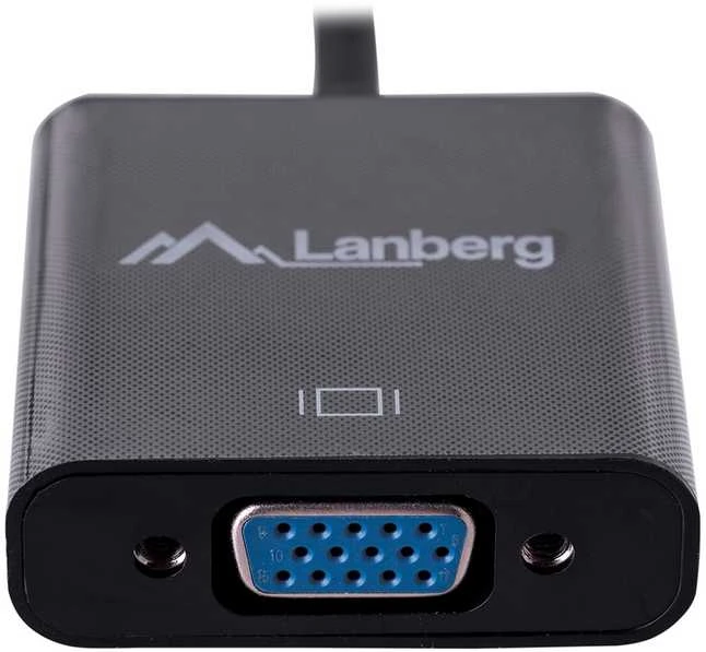 LANBERG AD-0017-BK adapteris HDMI-A M ->VGA F su garso kabeliu