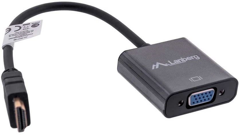 LANBERG AD-0017-BK adapteris HDMI-A M ->VGA F su garso kabeliu