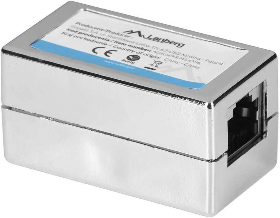 LANBERG AD-RJ45-RJ45-OS6 RJ45 inline mova, Cat.6 ekranuota