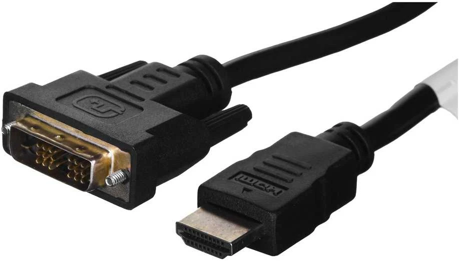 LANBERG CA-HDDV-10CC-0018-BK cable HDMI -> DVI-D 18+1 M/M Single Link. juodas 1.8m