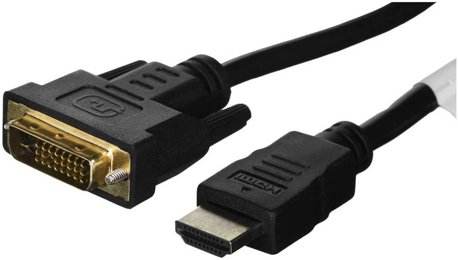 LANBERG CA-HDDV-20CU-0018-BK kabelis HDMI -> DVI-D 24+1 M/M Dual Link 4K 30Hz. juodas 1.8m