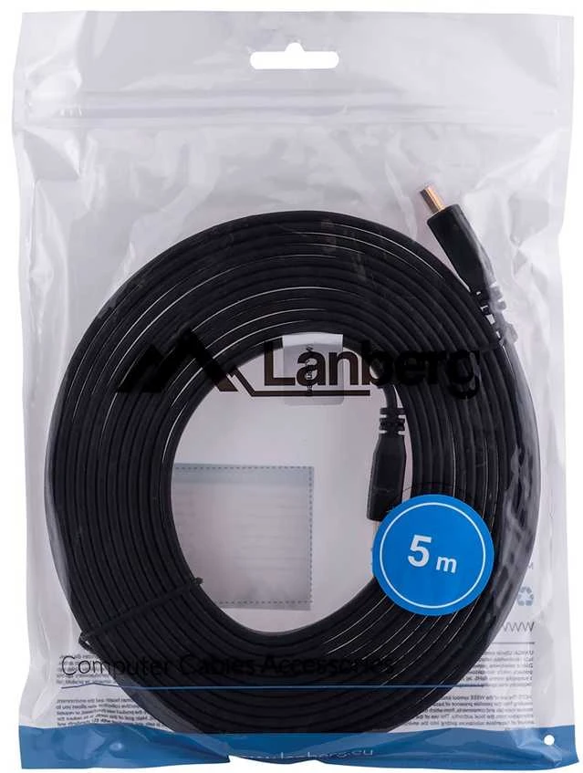 LANBERG CA-HDMI-21CU-0050-BK laidas HDMI M/M V2.0 5M Juodas Butas