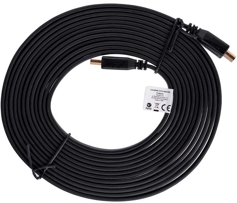 LANBERG CA-HDMI-21CU-0050-BK laidas HDMI M/M V2.0 5M Juodas Butas